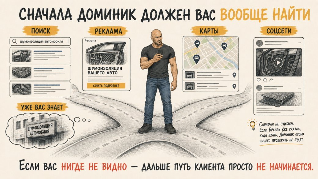 Сначала Доминик должен вас вообще найти