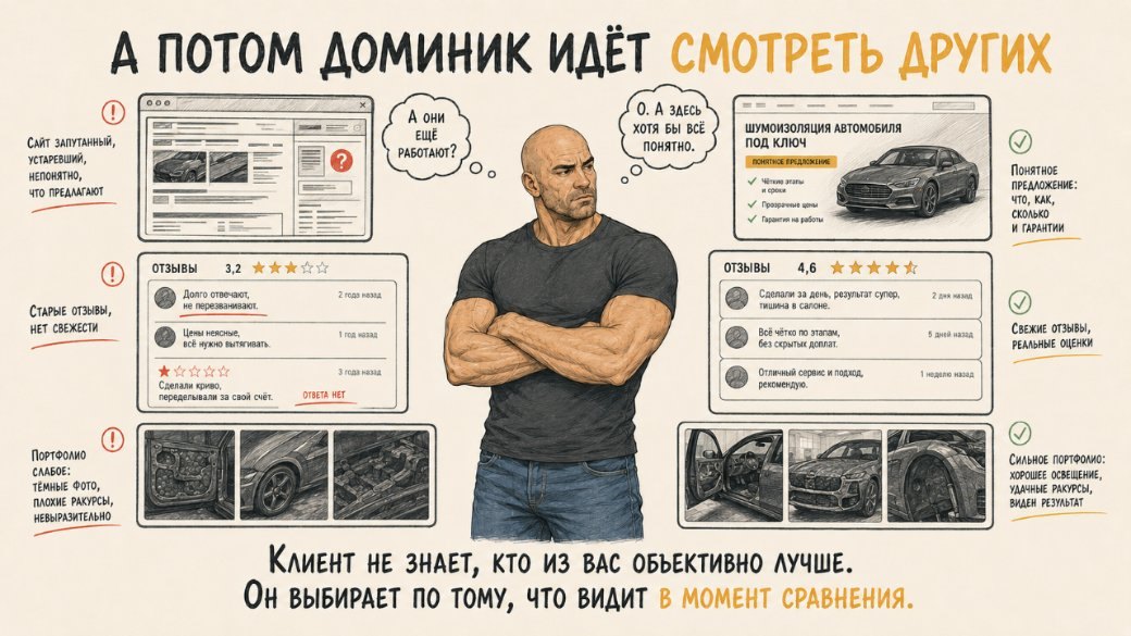 А потом Доминик идёт смотреть других